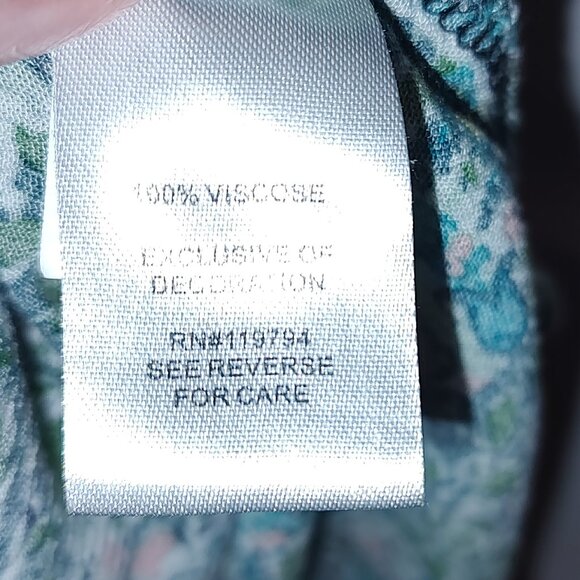 One World 100% Viscose Flowy Lace Accent Summer Dress-Open Back-Size 2x-3X - Picture 13 of 15